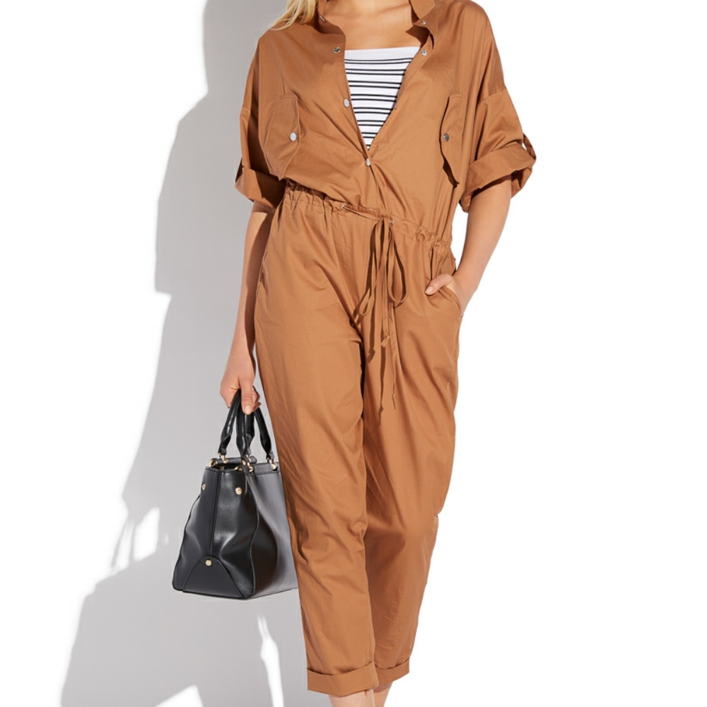 Camel ColorJumpsuit